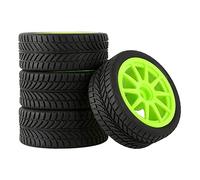 QASULER 4pcs Grip Tires Insert Sponge Wheel, for HSP Racing, 1/10 1:10 On-Road Car RC 910-6085 Rc Car Tyres(910G-6085)