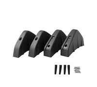 QASULER 4pcs Rear Spoiler Universal Car Body Diffuser Auto Bumper Accessories Car Rear Spoiler Trim(Black)