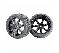 QASULER 4PCS Speed Tires Insert Sponge Wheel, for HSP, 1/10 1:10 Touring Car RC 9005-8001 Rc Racing Wheel Set(9005B-8001)