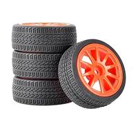 QASULER 4pcs Speed Tires Wheel Insert Sponge, for HSP, for HPI, 1/10 1:10 Touring Car RC 910-6091 Rc Car Tyres(910R-6091)