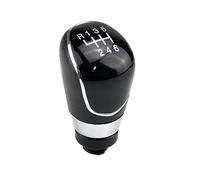 QASULER 5/6 Speed Gear Shift Knob Lever Handball, for Ford, for Focus, 2 MK2 FL C-MAX 2006-2011 MK3 MK4 MK7 Galaxy Gaiter Boot Leather Cover Gear Shift Knob(6 Speed-Black-B)