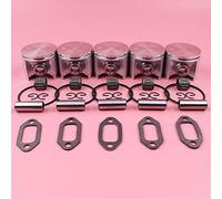 QASULER 50mm Piston Ring Needle Bearing Kit, for Husqvarna, 268 268K Chainsaw Parts 501659403 W Muffler Gasket Pin Circlip Chainsaw Muffler Kit