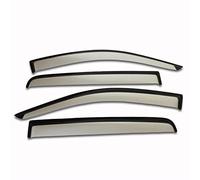 QASULER 5D Window Visor Rain Sun Deflectors Guard Vent Shade, for Ford, for Ranger T6 T7 T8 Wildtrak 2012-2019 Car Side Window Visor(SILVER)