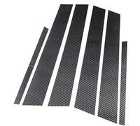 QASULER 6 Pcs Car Door Window Pillar Post Cover Trim, for Kia, Carnival 2021-2023,B-Carbon Fiber Look Car Window Trim Cover(BLACK B-carbon Fiber Look)