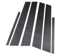 QASULER 6 Pcs Car Door Window Pillar Post Cover Trim, ford, for Ecosport, 2014+,A-Black Car Window Trim Cover(BLACK B-carbon Fiber Look)