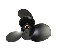 QASULER 9 X 9 Boat Outboard Propeller 6-15HP 48-828156A12 Aluminium Alloy Marine Propeller Black 8 Spline Tooth 3 Blade Boat Engine Propeller