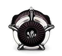 QASULER Air Filters Black Turbine Motorcycle Air Cleaner Intake Filter, for Harley, Sportster Iron XL 883 1200 Forty Eight Seventy Two Motorcycle Engine Air Filter(B)