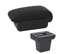 QASULER Car Accessories, for Land, for Rover, for Frelender 2 Car Armrest Box Interior Parts Centre Console Storage Box With USB Car Armrest Box(BLACK B1 Red Line 3usb)