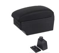 QASULER Car Accessories, for Renault, for Clio Mk4 Car Armrest Box Armrest Car Central Storage Container Centre Console Storage Box Car Armrest Box(BLACK C1 Style White Line)