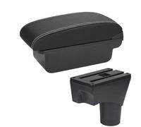 QASULER Car Armrest Box Center Console Storage Box, for NISSAN, for March, for Micra, K13 MK4 IV, for Sunny 2010-2022 Car Accessories Car Armrest Box(BLACK C3 Black White Nousb)
