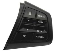 QASULER Car Cruise Control Button, for Hyundai, for Creta, for Ix25 2.0 Car Steering Wheel Multifunction Switch Button Remote Cruise Control Switch Button Steering Wheel Switch Kit(BLACK Right)