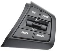 QASULER Car Cruise Control Button, for Hyundai, for Creta Ix25 1.6L 2015-2019 Car Steering Wheel Cruise Control Buttons Remote Control Volume Button With Cables Steering Wheel Switch Kit(BLACK R)