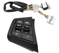 QASULER Car Cruise Control Button, for Hyundai, for Creta Ix25 1.6L 2015-2019 Car Steering Wheel Cruise Control Buttons Remote Control Volume Button With Cables Steering Wheel Switch Kit(BLACK L 2)