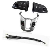QASULER Car Cruise Control Button, for Kia, for Sportage 2011-2016 Car Parts Steering Wheel Button Audio Channel Constant Speed Cruise Control Button Volume Switch Steering Wheel Switch Kit(BLACK Swit