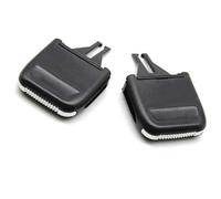 QASULER Car Front Air Conditioner Vent Grille Outlet Tab Clip Slider, For Boxster, For Cayman 2013-2020, for Carrera, 2008-2018 Interior Air Vent Clip(BLACK Front 2pcs)