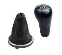 QASULER Car Gear Shift Knob Gaiter Boot Cover, for Ford, for Fiesta, MK6 Fusion Transit Connect 2002-2008 Case Collar Gear Shift knob(5 Speed Black Case)