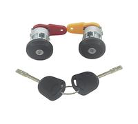 QASULER Car Ignition Lock Cylinder, AL051 Left Right Side Door Lock Cylinder Barrel with 2 Keys, for Ford, for Fiesta, KA Courier Escort Anti-Theft Ignition Lock