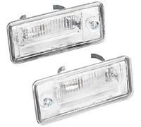 QASULER Car License Plate Lights, 8E0807430A 8E0807430B 1 Pair of Number Lamp Lamps Bulb Light, for A3 A4 A5 A6 C6 A8 D3 Q7 RS4 Car Tag Light Assembly