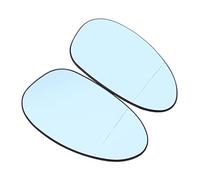 QASULER Car Mirrors Wing Mirror Glass With Heated, for BMW, 1-Series E87 3-door 2004-2011 Blue Lens Yard Machinery Fuel Cover(1 Pair)