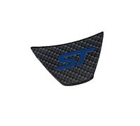 QASULER Car Steering Wheel Covers Trim Sticker Car Refit Accessories, for Ford, for Fiesta MK7 2009-2017 Ecosport 2012-2017 Steering Wheel Sticker(Carbon fibre blue)