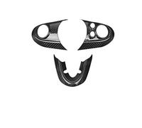 QASULER Carbon Fiber Car Steering Wheel Decoration Cover, for BMW, for MINI, ONE COOPERS F54 F55 F56 F60 R55 R56 R60 Car Styling Accessories Car Air Vent Decoration(Black F series B)