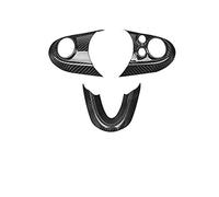 QASULER Carbon Fiber Car Steering Wheel Decoration Cover, for BMW, for MINI, ONE COOPERS F54 F55 F56 F60 R55 R56 R60 Car Styling Accessories Car Air Vent Decoration(Black F series A)