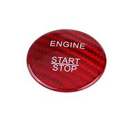 QASULER Carbon Fiber Engine Start Button Cover Trim, for Mercedes-Benz, A B C GLC GLA CLA ML GL Class Car Styling Car Air Vent Decoration(Red)