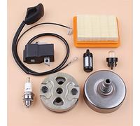 QASULER Clutch Drum Ignition Coil Air Filter, for, FS120 FS200 FS250 Grass Trimmer Square Hole OEM 4134 160 2900 4134 400 1301 Lawn Mower Clutch Kit