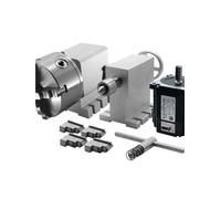 QASULER Cnc 4th a Aixs Rotary Axis with 4 Jaw Chuck And 86 Closed Loop 82mm with Tail, for Seat, for Cnc Milling Router Lathe lathe motor