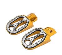 QASULER CNC Foot Pegs FootRest Footpegs Pedals, for Husqvarna, TC TE FC FE TX FS 65 85 125 250 300 350 390 450 501 Husaberg FE FS 570 Motorbike Footrest Pegs(Gold)
