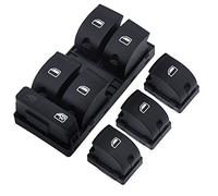 QASULER Electric Window Mirror Switch Button, for, A4 S4 B6 2003- B7, for Seat, Exeo 8E0959851 8E0959855 Car Window Switch(Blue)