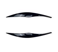 QASULER For 3 Series E90 E91 320I 330I 2005-2012 Front Headlight Cover Garnish Strip Eyebrow Cover Trim Sticker Glossy Black Headlight Sticker(Black)