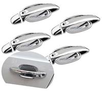 QASULER , for, A4 B8 2009 2010 2011 2012 2013 2014 2015 2016 Glossy Chrome Car Door Handle Cover Exterior Door Handle Trim(Silver Handle-Bowl)