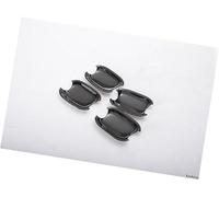 QASULER , for, A4 B8 2009 2010 2011 2012 2013 2014 2015 2016 Glossy Chrome Car Door Handle Cover Exterior Door Handle Trim(Black Bowl)