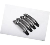 QASULER , for, A4 B8 2009 2010 2011 2012 2013 2014 2015 2016 Glossy Chrome Car Door Handle Cover Exterior Door Handle Trim(Black Handle)