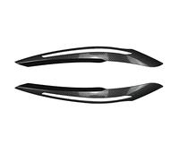 QASULER For BMW 1 Series F20 F21 118i 120d 120i M135i Pre-Lci 2011-2015 ABS Car Front Headlight Eyebrow Eyelids Stickers Gloss Black Headlight Eyebrow(Carbon Look)