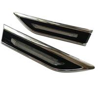 QASULER For Chevrolet, for Cruze, Led Side Marker Led Side Lights 2pcs Led Lamp Turn Light Fender Lamps Car Yellow White Car Turn Signal Light(BLACK Yellow)