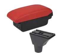 QASULER For Citroen, C3 C4 Armrest Box Center Console Central Storage Box Cup Holder Accessories USB Charging Car Accessories Car Armrest Box(BLACK B4 Red 3usb)