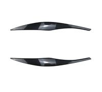 QASULER For, for 3 Series E90 E91 2pcs ABS Gloss Black Headlight Eyebrows Eyelid 2005 2006 2007 2008 2009 2010 2011 Sedan Touring Headlight Sticker(Carbon Look)