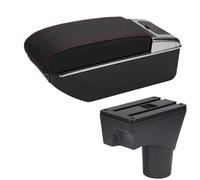 QASULER For NISSAN, for March, for Micra, K13 MK4 IV, for Sunny 2010-2022 Car Armrest Box Center Console Storage Box Car Accessories Car Armrest Box(BLACK B1 Black Red 7usb)