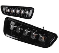 QASULER For Raptor, for SVT, for F-150, 2016-2020 2Pcs DRL LED Daytime Running Lights With Turn Signal Yellow Fog Lamp Car Turn Signal Light(BLACK White and Yellow)