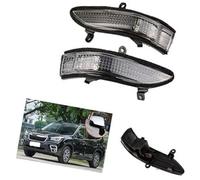 QASULER For Subaru, for forester, for Outback, for Legacy, for Tribeca LED Car Rear View Side Mirror Turn Signal Light Led Rearview Mirror Repeater Lamp LED Car Turn Signal Light(BLACK Left and Right)