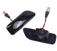 QASULER For VOLVO, for XC90 S80 XC70 V70, for S60 2001-2009 LED Dynamic Turn Signal Light Side Mirror Sequential Lamp Blinker Indicator Car Turn Signal Light(BLACK Dynamic Smoked Type)