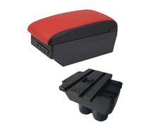 QASULER For VW, for Touran, for Caddy, Car Armrest Box Central Center Console Storage Box With USB Interface Car Accessories Car Armrest Box(BLACK C5 Black Border 7usb)