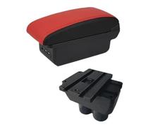 QASULER For VW, for Touran, for Caddy, Car Armrest Box Central Center Console Storage Box With USB Interface Car Accessories Car Armrest Box(BLACK B5 Black Border 3usb)