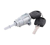 QASULER Front Right Driver Side Door Lock Barrel with 2 Keys, for Golf, Mk4, for Bora, for Fox Fabia New, for Beetle, for Transporter T5 1U0837168 Car Door Lock Actuator