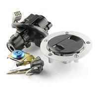 QASULER Fuel Cap Ignition Switch, for Seat, Lock With Key Kit For GSXR600 GSXR750 GSXR1000 37101-40841 37101-40831 37101-40830 Moto Motorcycle Ignition Switch