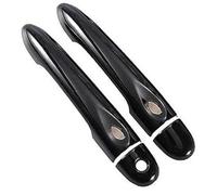 QASULER Glossy Black Car Door Handle Cover, for Renault, Captur Kaptur, for Samsung, QM3 2013-2020 Exterior Door Handle Trim(Black 2dr 1 Key 2 Buttons)