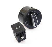 QASULER Headight Switch Knob + EBP Electronic Parking Handbrake Control Button, for VW, for Passat, for B6 3C 3C0 927 225 C 5ND941431B Car Window Switch