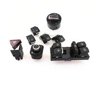 QASULER Headlight Side Glass Master Switch Button Set, for VW, for Rabbit, for Jetta, for MK4 Golf MK5 5ND 959 857 5ND941431A 18G953509 Car Window Switch